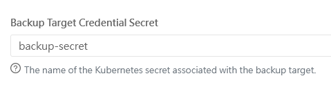 longhorn secret name